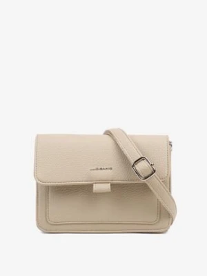 Jasnobeżowa Klasyczna Torebka Listonoszka z Zamknięciem na Klapę Izlira luigisanto