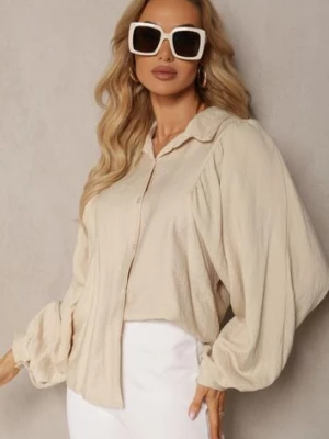 Jasnobeżowa Koszula Nietoperz z Wiskozą Caile