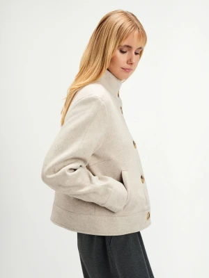 Jasnobeżowa krótka kurtka Top Secret