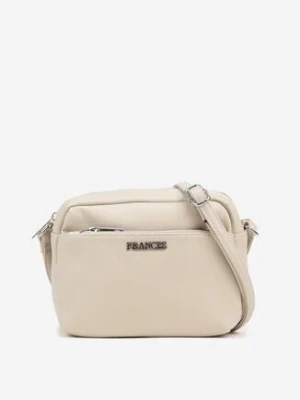 Jasnobeżowa Mała Torebka Listonoszka Zdobiona Aplikacją Silionea francis