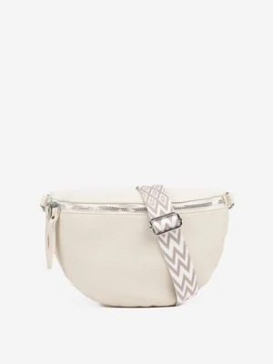 Jasnobeżowa Nerka z Materiałowym Paskiem Ehadeel