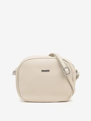 Jasnobeżowa Okrągła Torebka na Pasku z Kieszonkami Malireia francis