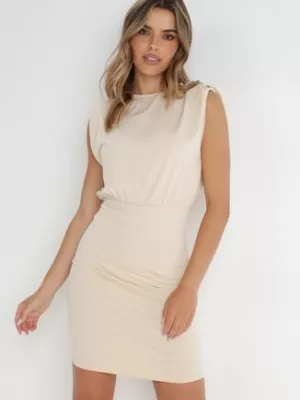 Jasnobeżowa Sukienka Allemand by swan