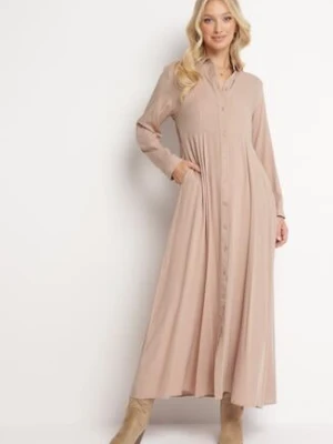 Jasnobeżowa Sukienka Controllable rosa