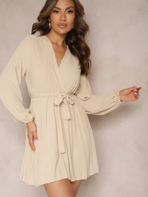 Jasnobeżowa Sukienka Laeroinne j studio