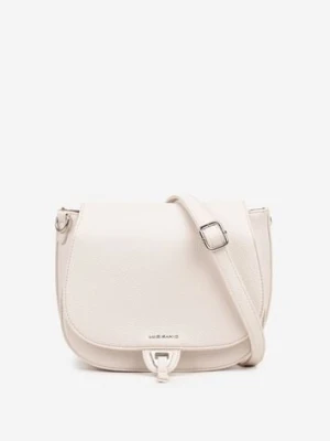 Jasnobeżowa Torebka Typu Listonoszka Ozdobiona Klapą Nidelli luigisanto