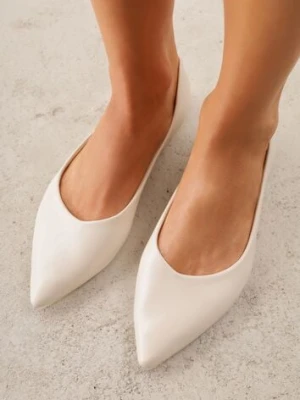 Jasnobeżowe Balerinki ze Szpiczastymi Noskami w Eleganckim Stylu Lagenaria goodin