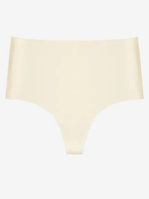 Jasnobeżowe Bezszwowe Majtki High Waist Kolunea