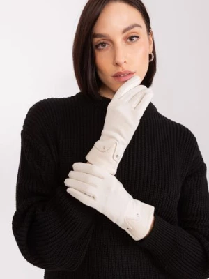 Jasnobeżowe damskie rękawiczki damskie Wool Fashion Italia