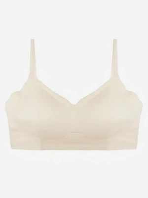 Jasnobeżowy Elastyczny Biustonosz Bezszwowy Bez Fiszbin Edaelia