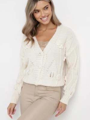 Jasnobeżowy Kardigan Dzianinowy na Guziki Tailles bisou's project