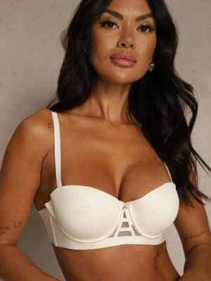 Jasnobeżowy Klasyczny Biustonosz Typu Balkonetka Doriesana