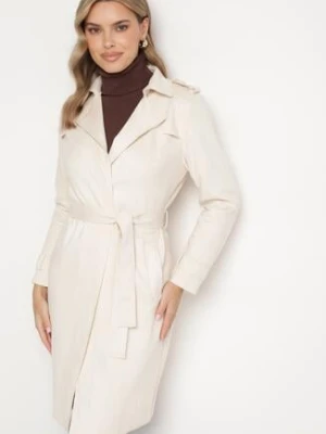Jasnobeżowy Płaszcz Viviroe belcci