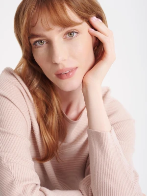 Jasnobeżowy sweter z dekoltem typu łódka Greenpoint