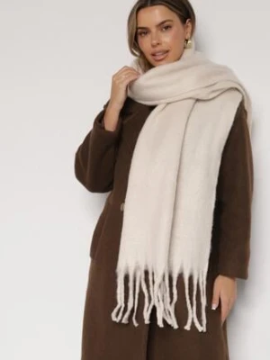 Jasnobeżowy Szalik z Frędzlami Owedarria