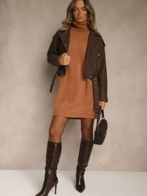 Jasnobrązowa Sukienka Milana