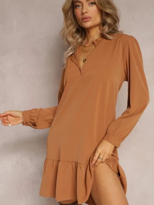 Jasnobrązowa Sukienka Pudełkowa Oversize Neki Lily Rose Brązowy
