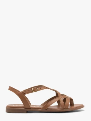 Jasnobrązowe sandały damskie Ryłko