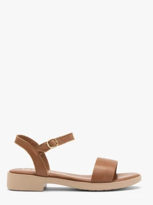 Jasnobrązowe sandały damskie Ryłko