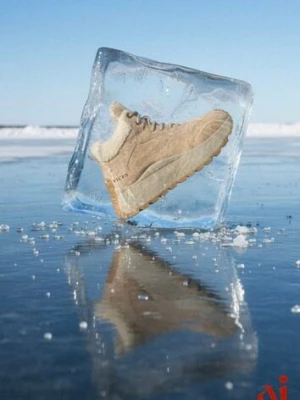 Jasnobrązowe Sneakersy Śniegowce Vices na Platformie Ozdobione Napisem i Futerkiem Lanite