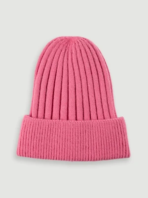 Jasnofioletowa czapka z fakturą w prążek Top Secret