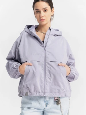 Jasnofioletowa kurtka przejściowa z kapturem Reporter