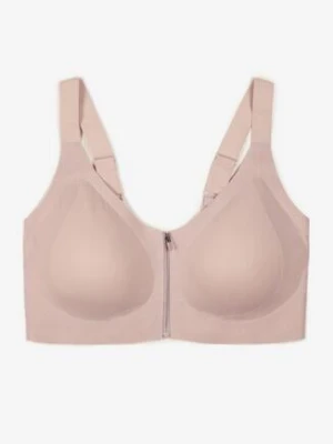 Jasnofioletowy Sportowy Biustonosz z Suwakiem z Przodu Eziline love magnolia