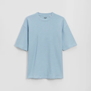 Jasnoniebieska koszulka z dzianiny o wafelkowym splocie House