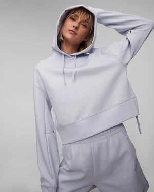 Jasnoniebieska Krótka Bluza Z Kapturem Damska Lacoste Sf0281