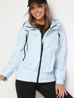 Jasnoniebieska Kurtka Wiatrówka z Kieszeniami i Ściągaczami Braliana rosse line