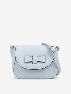Jasnoniebieska Mała Torebka Listonoszka Zdobiona Kokardą Nalieve francis