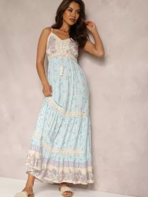 Jasnoniebieska Sukienka Fjorrit rosa