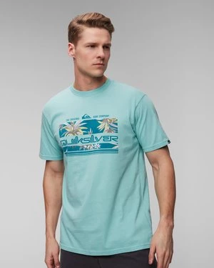 Jasnoniebieski T-shirt Męski Quiksilver Tropical Rainbow Ss