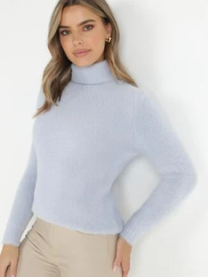 Jasnoniebieski Wełniany Golf Mihn j&x