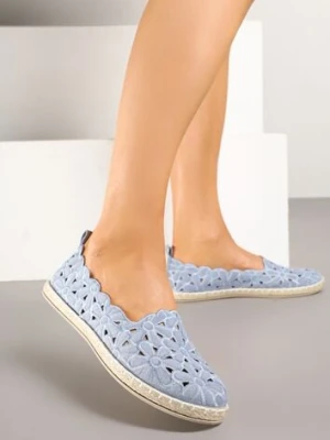Zdjęcie produktu Jasnoniebieskie Ażurowe Espadryle w Stylu Boho Mevaelle