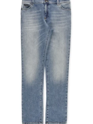 Jasnoniebieskie Bawełniane Jeansy dla Chłopców Dolce & Gabbana