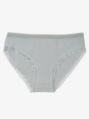 Jasnoniebieskie Bawełniane Majtki Figi Ozdobione Koronką Talirella love magnolia