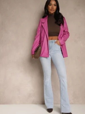 Jasnoniebieskie Jeansy Dzwony High Waist Briris