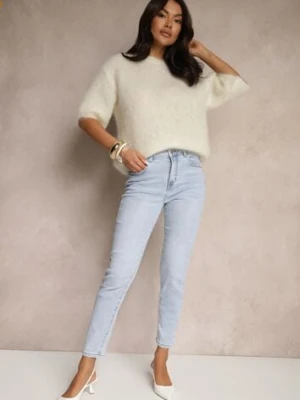 Jasnoniebieskie Jeansy Slim Regular Waist Ravionne