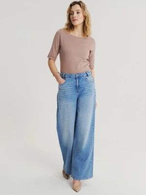 Jasnoniebieskie jeansy wide leg Greenpoint