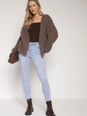 Jasnoniebieskie Jeansy z Bawełną i Efektem Push Up o Dopasowanym Kroju Flortebia hello miss