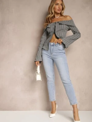 Jasnoniebieskie Jeansy z Bawełny Typu Skinny Selinda hello miss