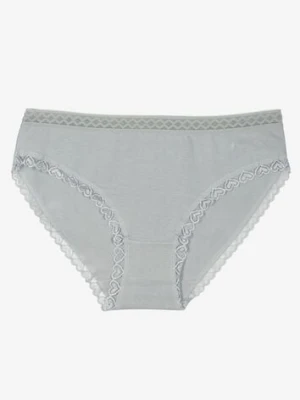 Jasnoniebieskie Majtki z Bawełny o Kroju Fig z Ozdobną Koronką Talivina love magnolia