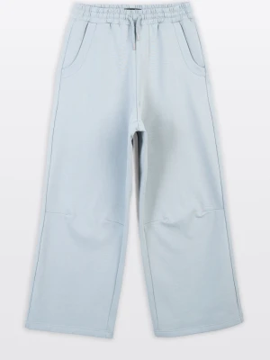 Jasnoniebieskie spodnie dresowe UNISEX WIDE LEG Reporter