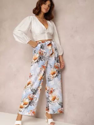 Jasnoniebieskie Spodnie Hellonia r&f fashion