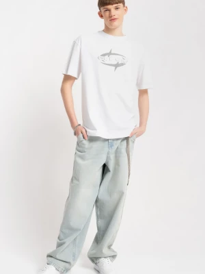 Jasnoniebieskie spodnie jeansowe o kroju baggy Reporter Young