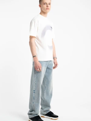 Jasnoniebieskie spodnie jeansowe z efektem sprania Reporter Young