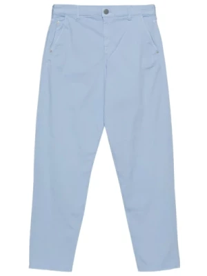 Jasnoniebieskie Spodnie z Mieszanki Bawełny Emporio Armani