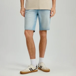 Jasnoniebieskie szorty jeansowe z elastycznym pasem House