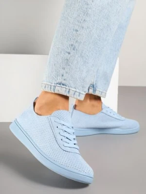 Jasnoniebieskie Tenisówki z Perforowaną Cholewką Ellivene gogo gogo